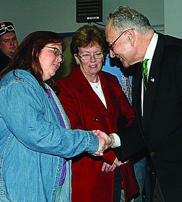 Schumer visits Schoharie Firehouse