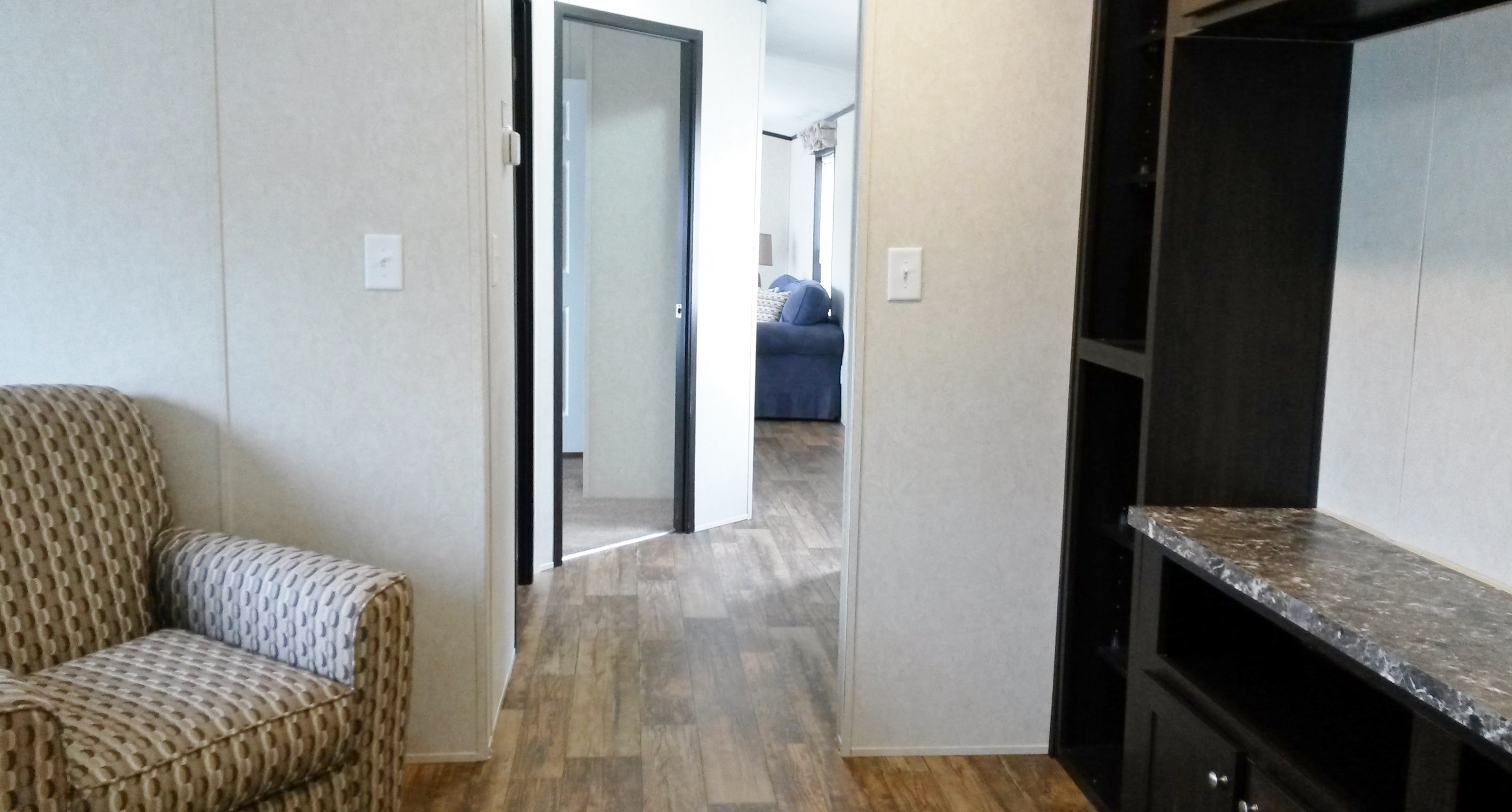 View from den back down the hall