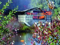 Vintage plane lost in Sharon barn fire