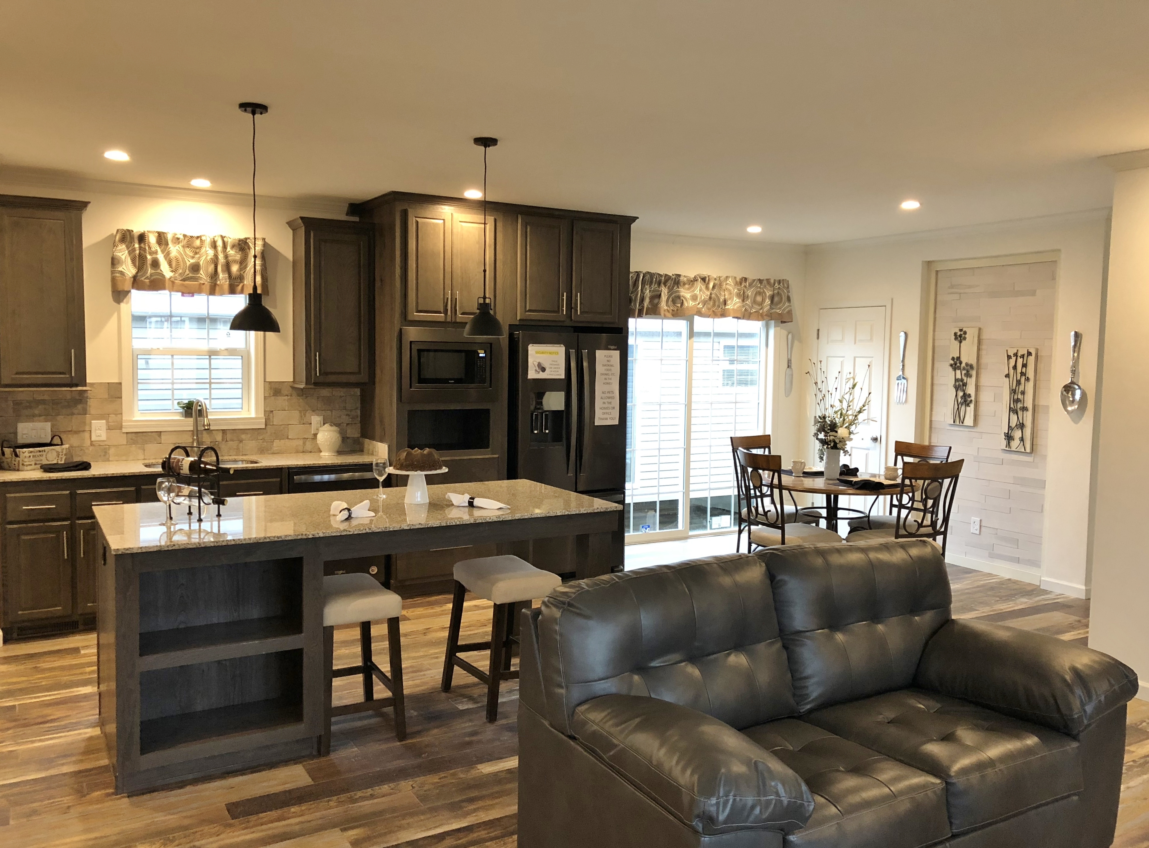 Living Room, Kitchen and Nook as Displayed