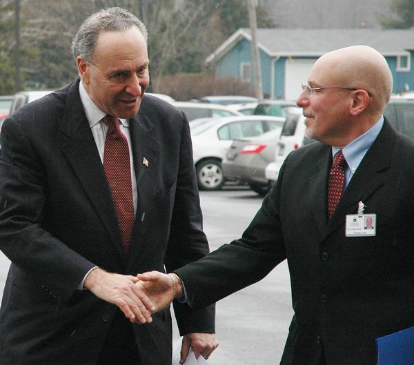 Schumer hits Bush hospital cuts