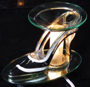 Shoes Tart Burner, oil warmer, pewter High Heels  #65013