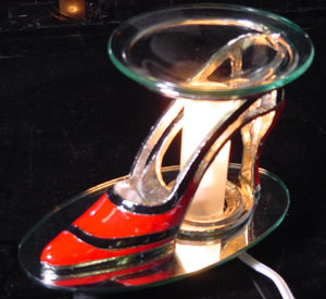 Shoes Tart Burner, oil warmer, pewter High Heels  #65015