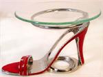 Shoes tart burner, oil warmer, pewter high heels  #65021