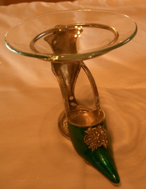 Shoes tart burner, oil warmer, pewter high heels 65026