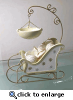 Tart burner, hanging  potpourri burner GOLDEN SLEIGH