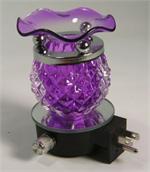 --- 712p Tart burner, oil warmer, nightlight purple round