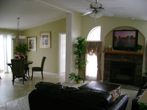 Bump out Fireplace