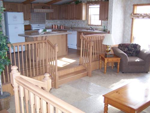 Step Down Feature at Kitchen