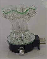 --- 713cl Tart burner, oil warmer, nightlight clear vase style