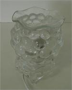 --- 302cl  Electric tart burner, oil warmer solid round glass clear