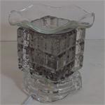 -301bk  Electric tart burner, oil warmer solid square glass black