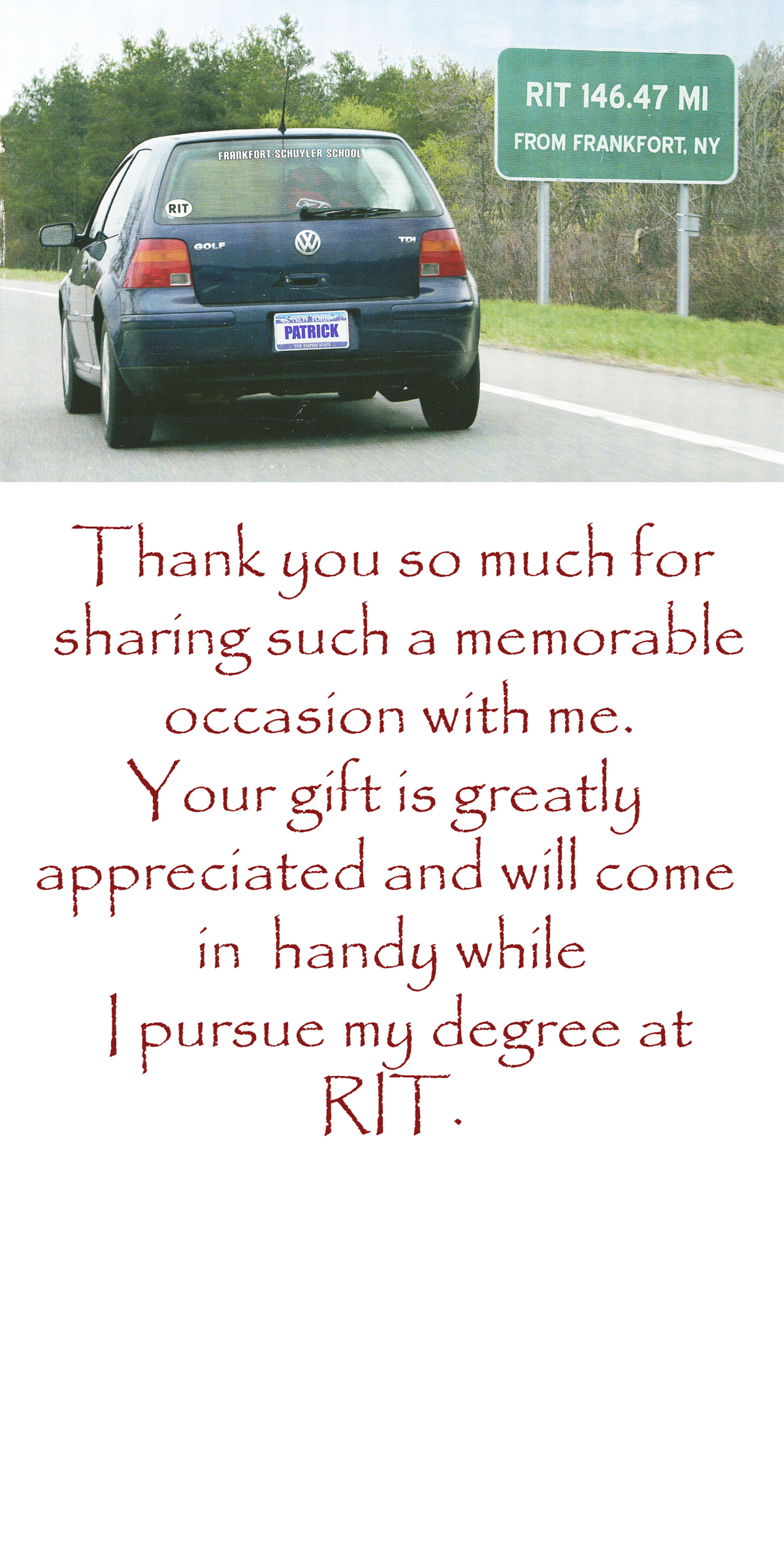 Graduation Thank you
