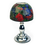 --- 325p Electric tart burner, oil warmer, lamp style glass purple