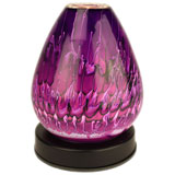 --- 320p Electric tart burner, oil warmer solid round glass purple