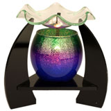 --- 522g Electric tart burner, oil warmer, lamp style glass green top