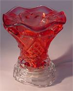 a -  Tart Burner & Oil Warmer red color  Vase Electric
