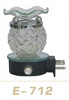 --- 712cl Tart burner, oil warmer, nightlight clear round