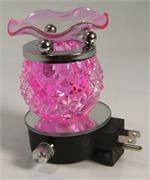 --- 712pk Tart burner, oil warmer, nightlight pink round