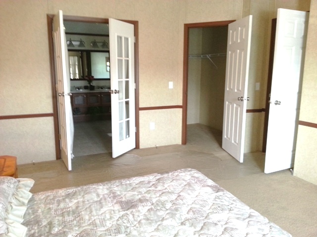 Large walk-in closet in master