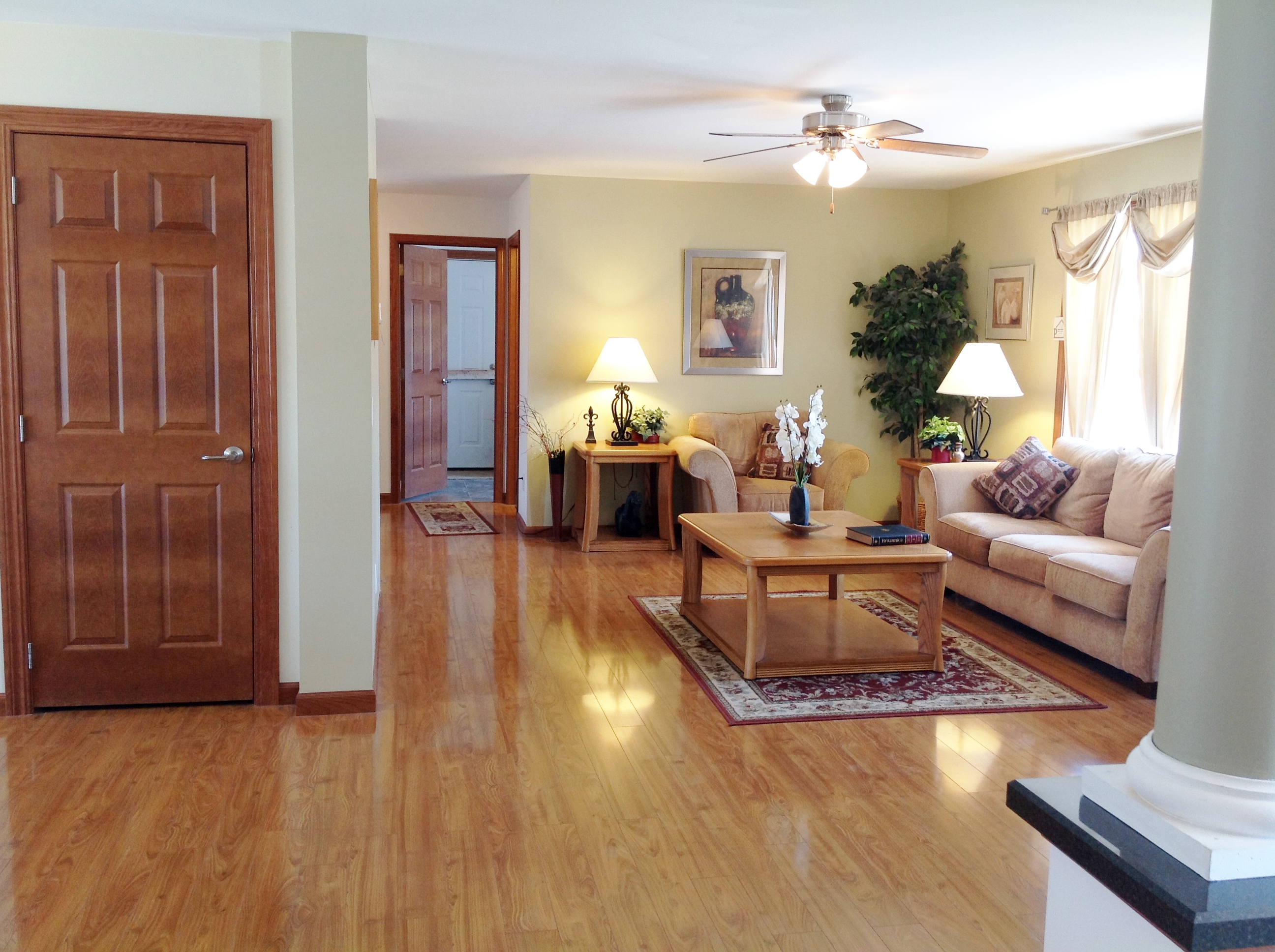 From the foyer into the living room