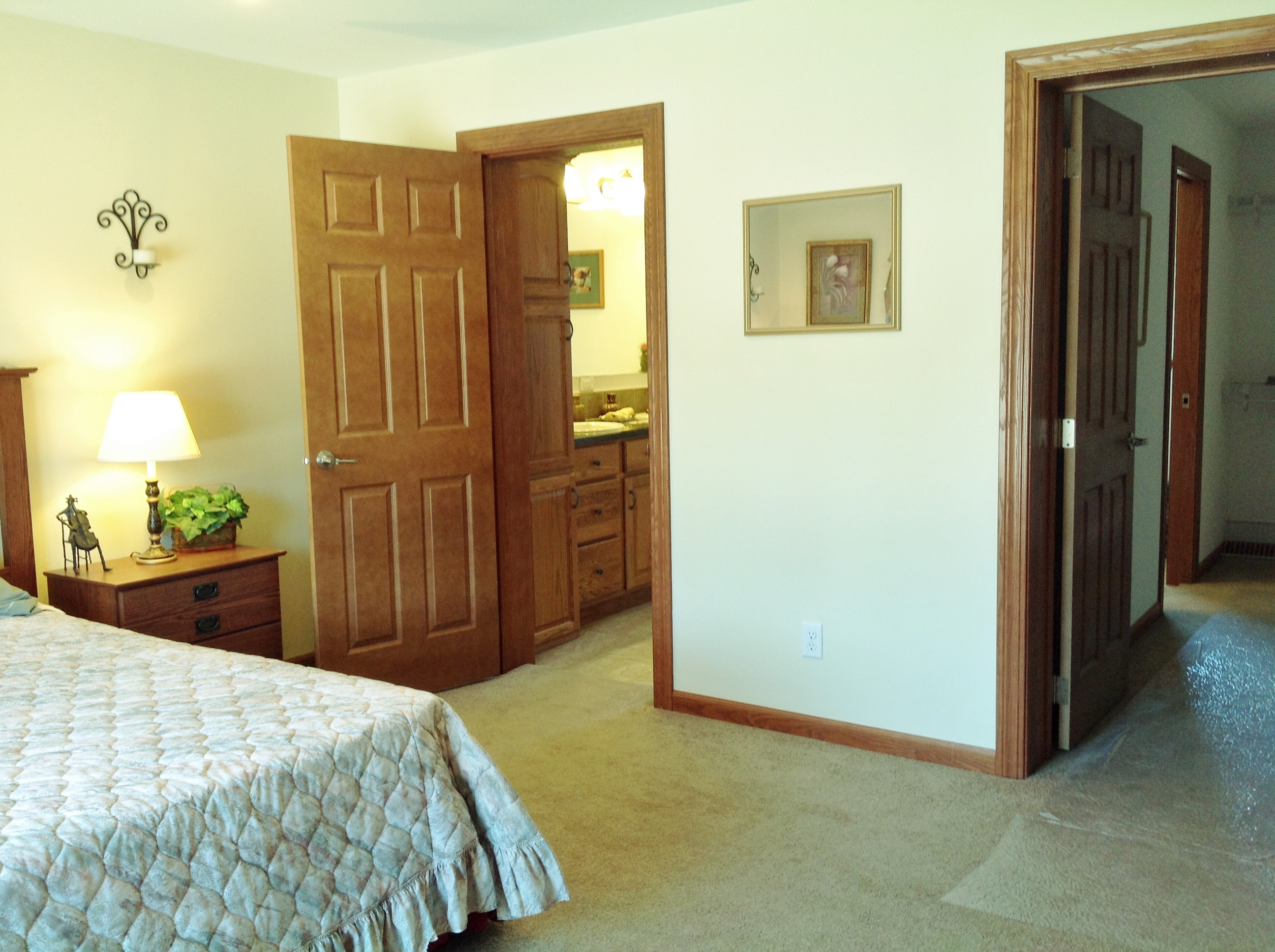 Master bath and walk-in closet.