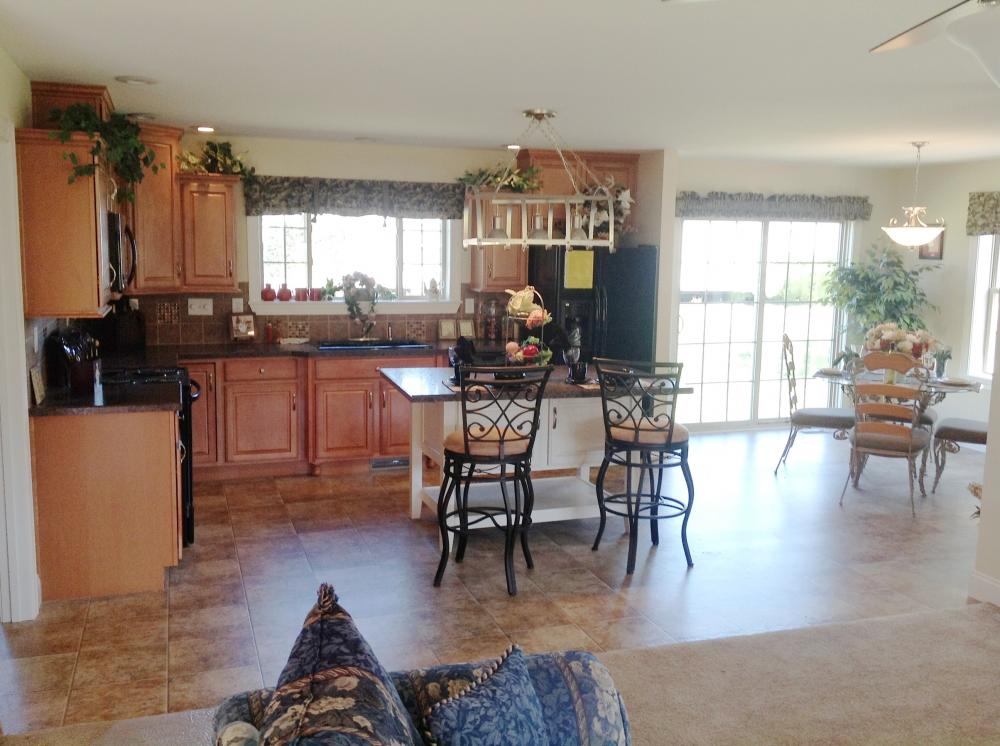 A view of the Kitchen and nook.