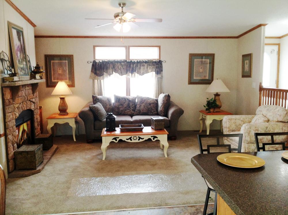 Sunken Living Room With Transom Windows