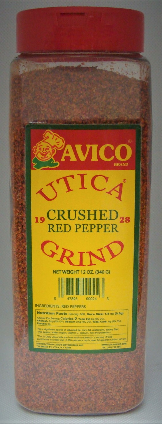 Red Pepper Crushed UTICA GRIND 12 oz. For Sale at Avico Spice Distributing