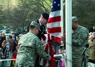 Community, college dedicate Veteran