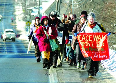 Fractivists leave Sharon for march on Albany