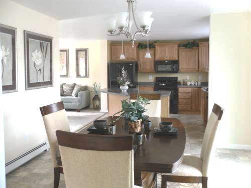 View from nook to kitchen