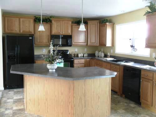 Kitchen with island