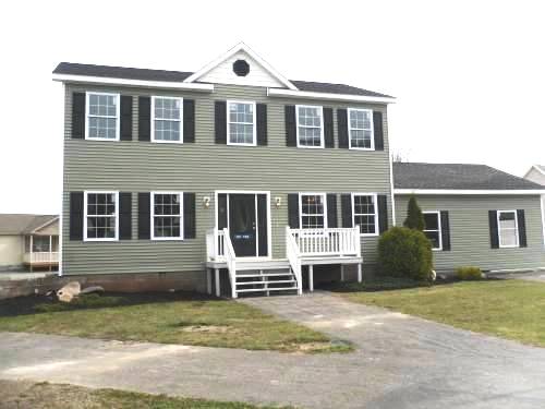 Model home with large front deck