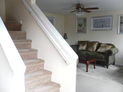 From front door, living room to the right