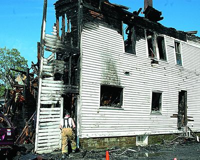 Central Bridge fire leaves 9 homeless