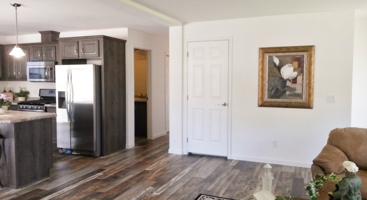 Displayed with laminate flooring