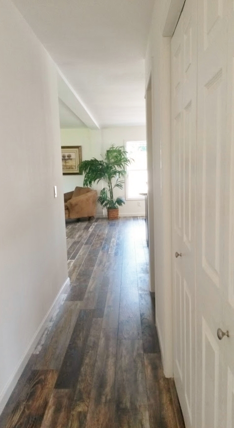 View from hallway back to living area