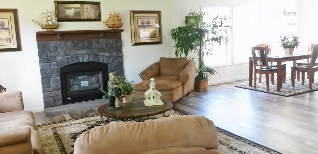 Optional fireplace is warm and cozy