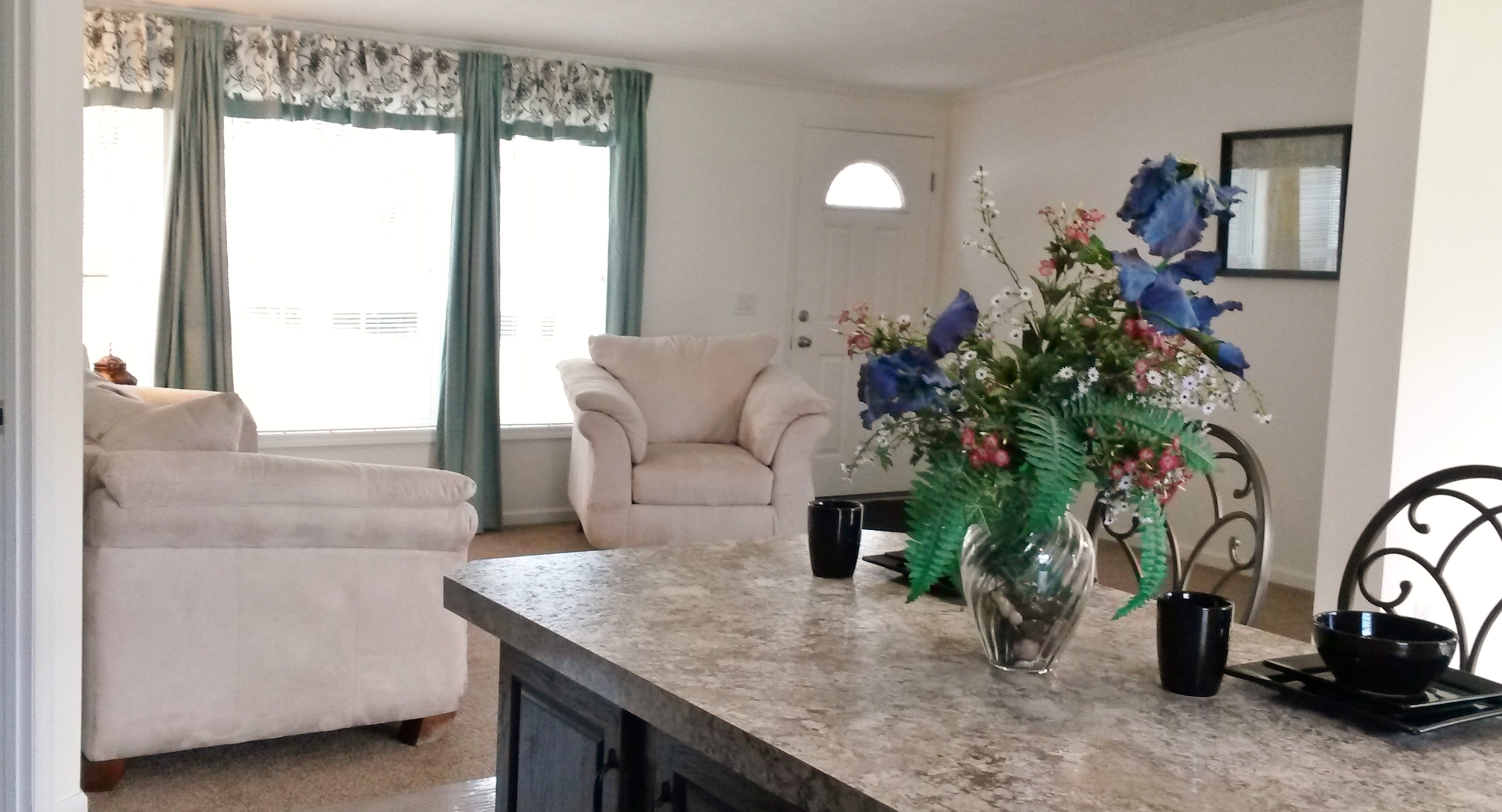 From the kitchen to living room