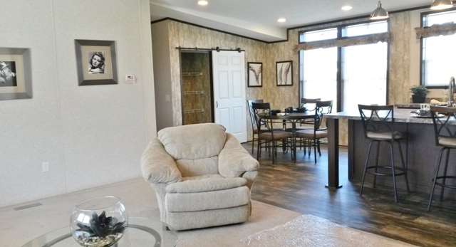 When open, look behind the barn style door for added storage