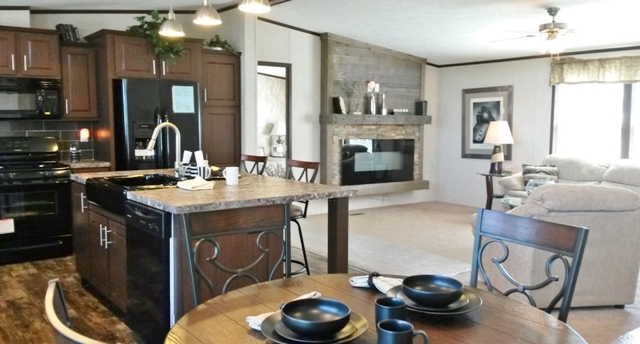 From the nook you have a great view of the fireplace