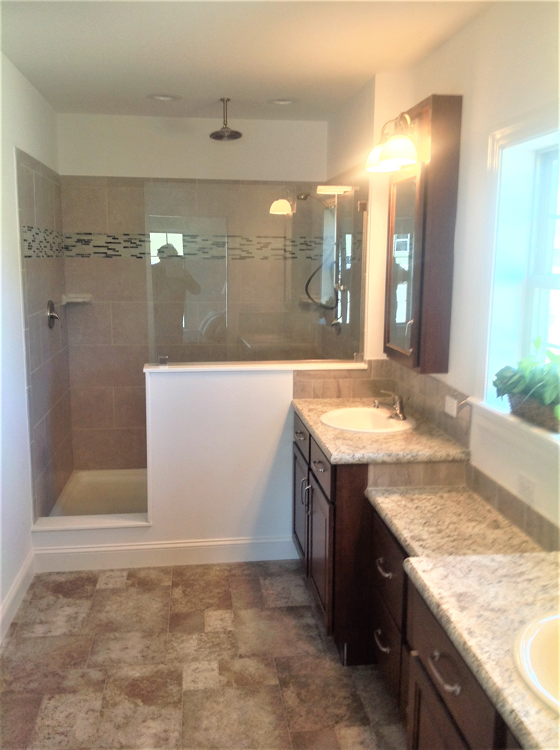Shower in master bathroom