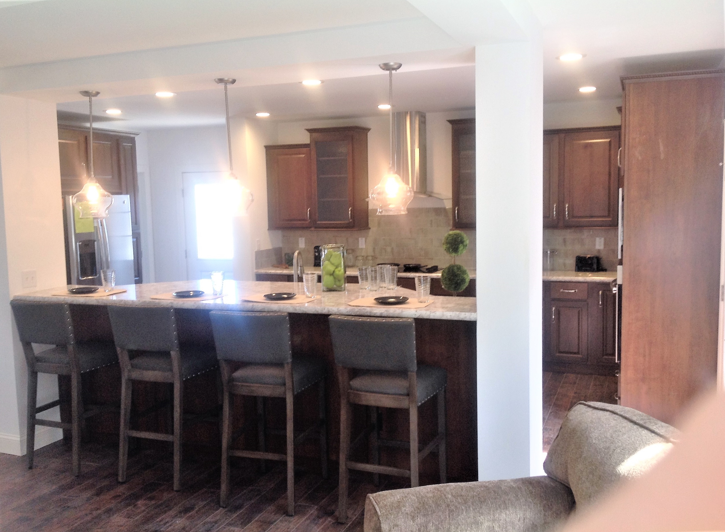 Shot of the kitchen from living room