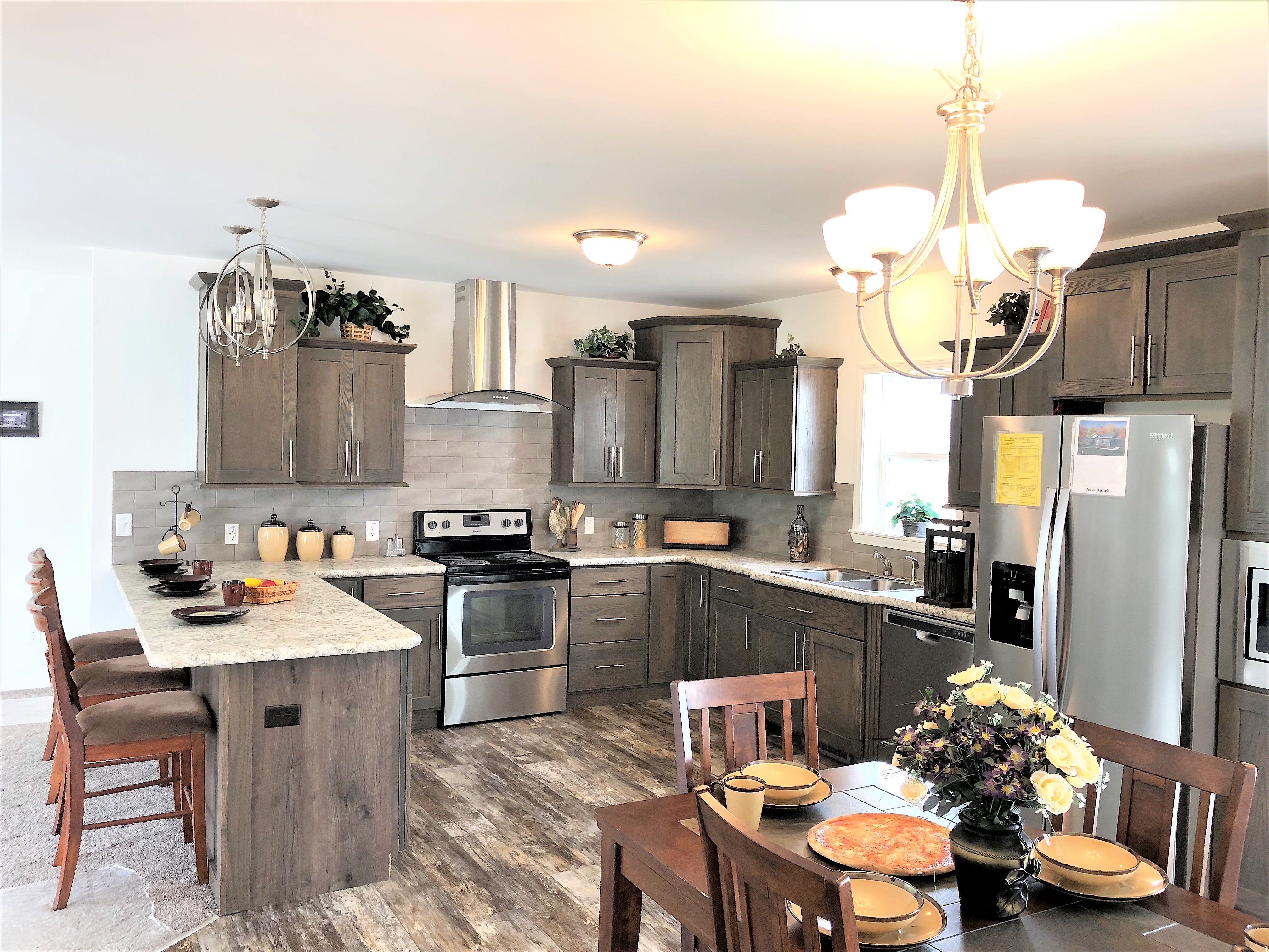 Shown With The Pennisula Kitchen Option Also Available with a Large Island