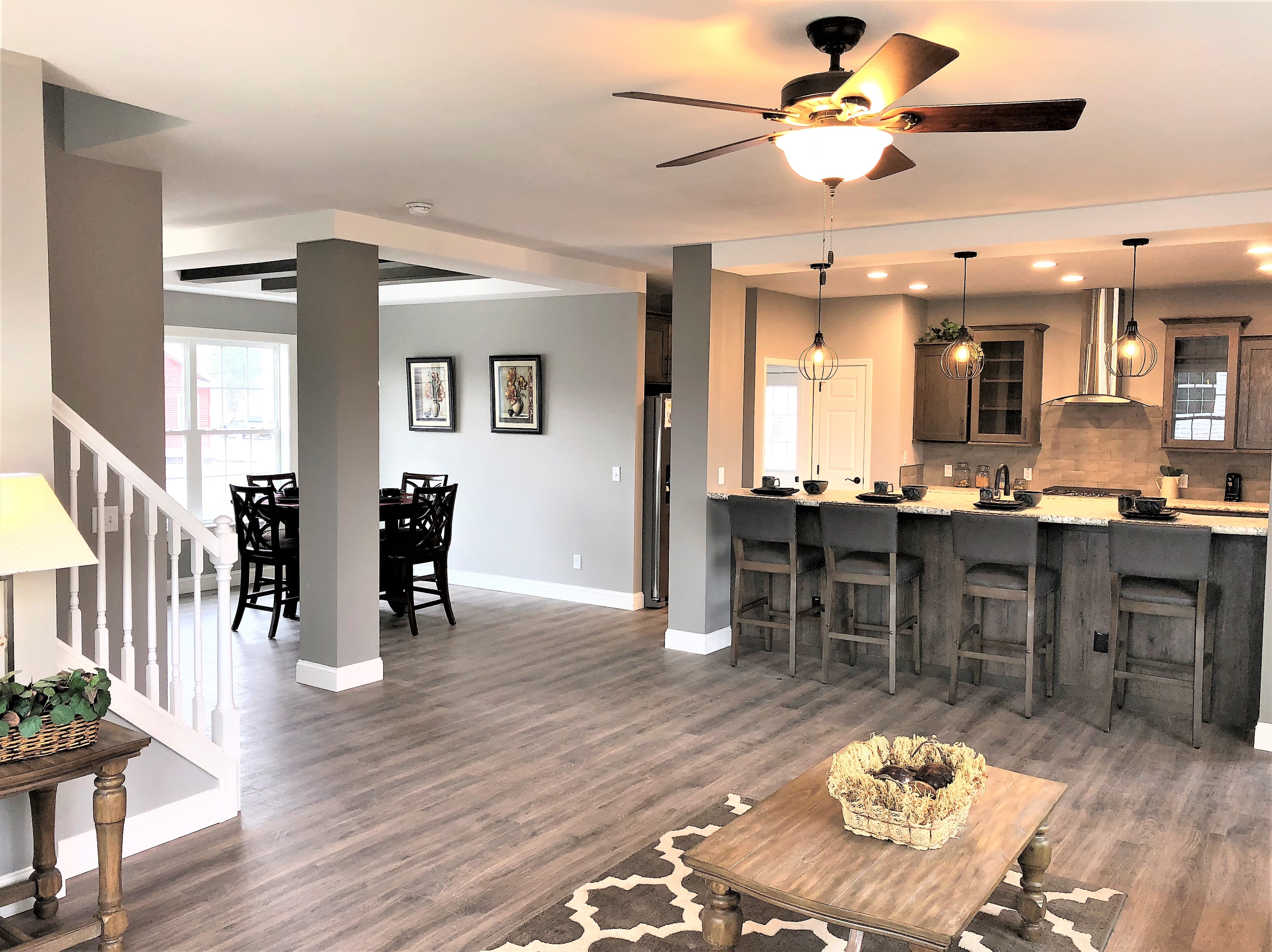 Laminate Flooring in Great Room, Dining Room