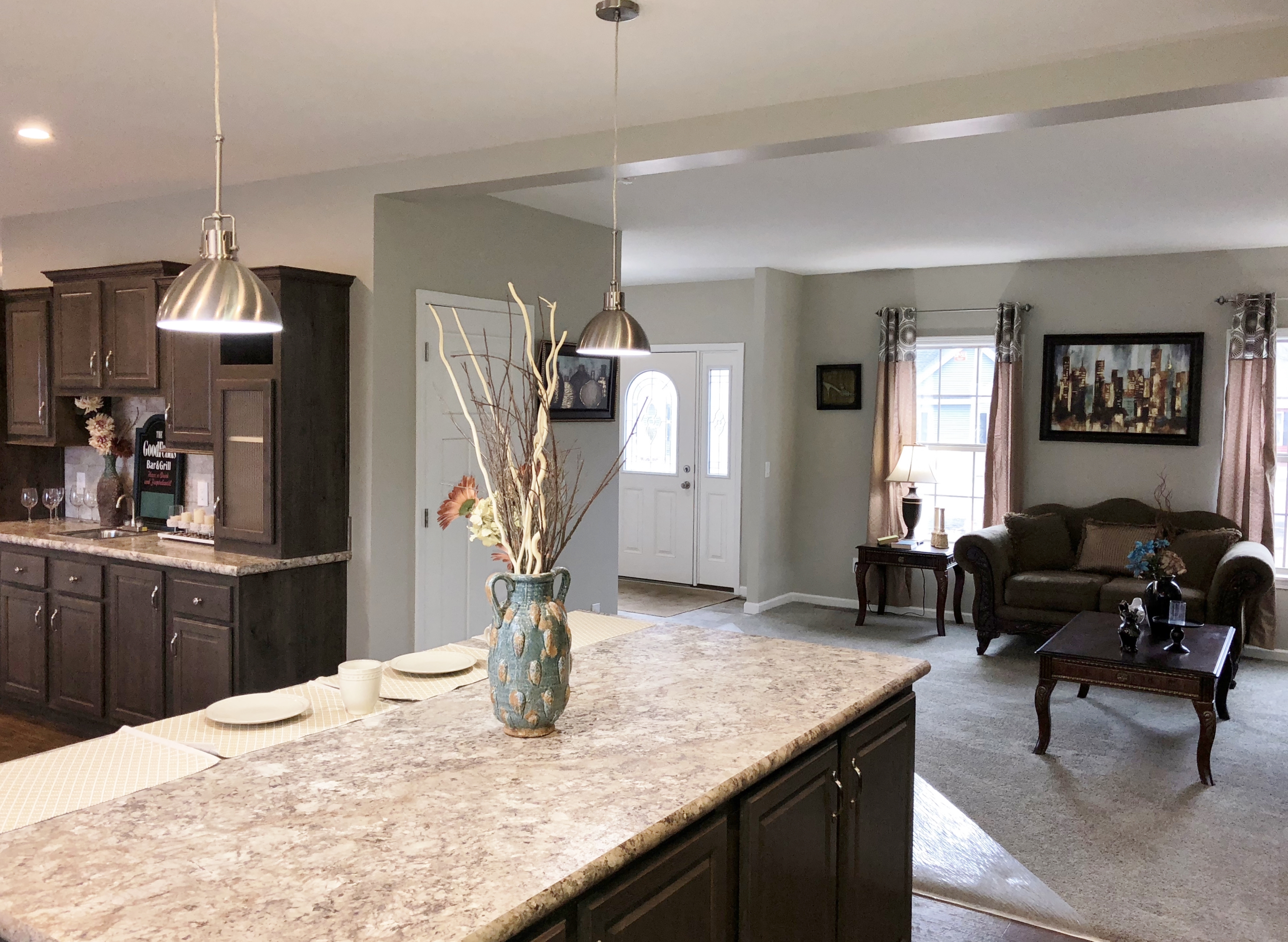 Kitchen Looking Back to Family Room