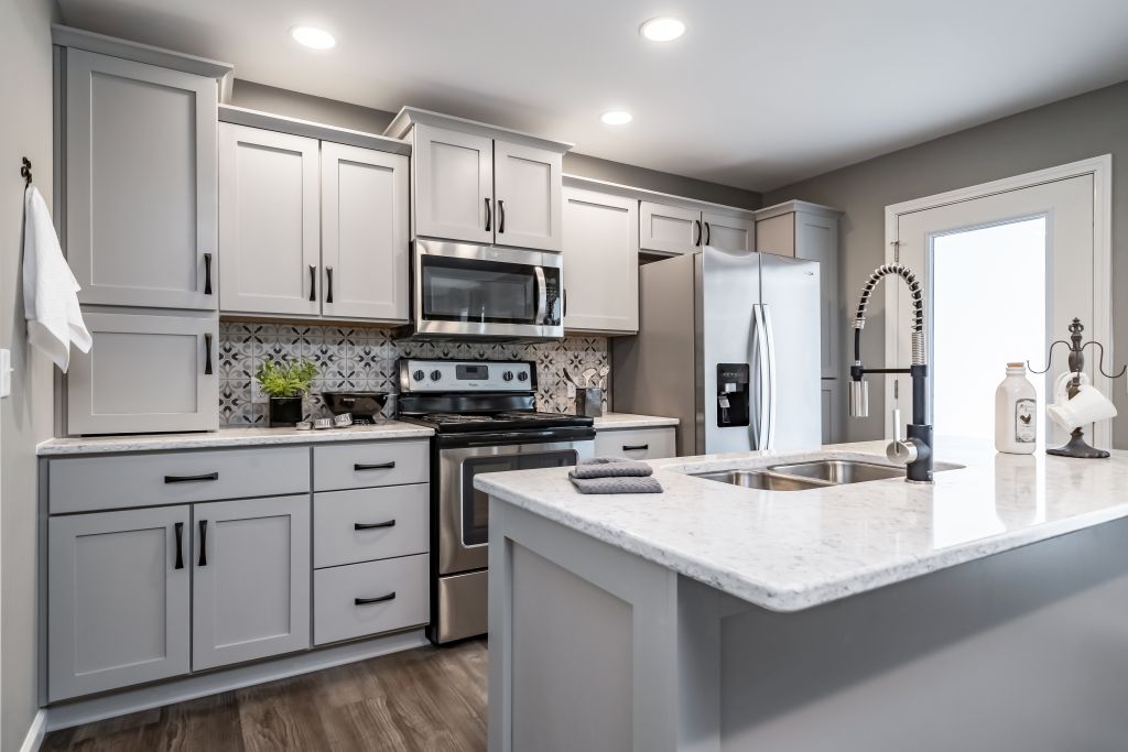 Kitchen Shown With Appliance Garage