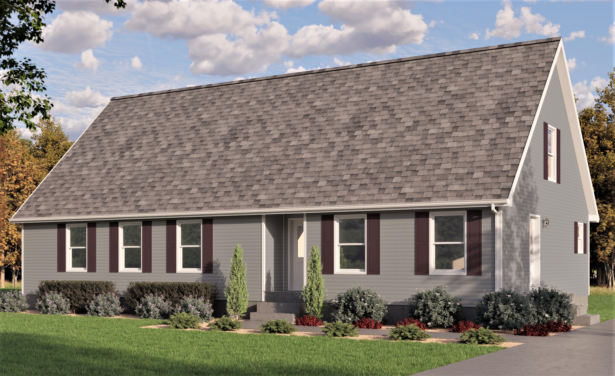 Optional 12/12 Roof Pitch  "Cape Cod"