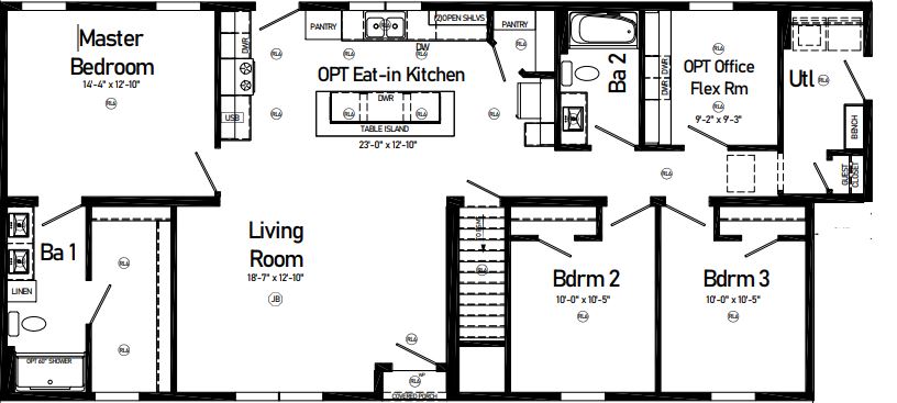 Layout As Stocked With Optional Kitchen And Office